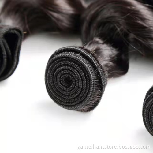 Hair Extension Raw brazilian Human cuticle aligned Loose Wave hair bundles